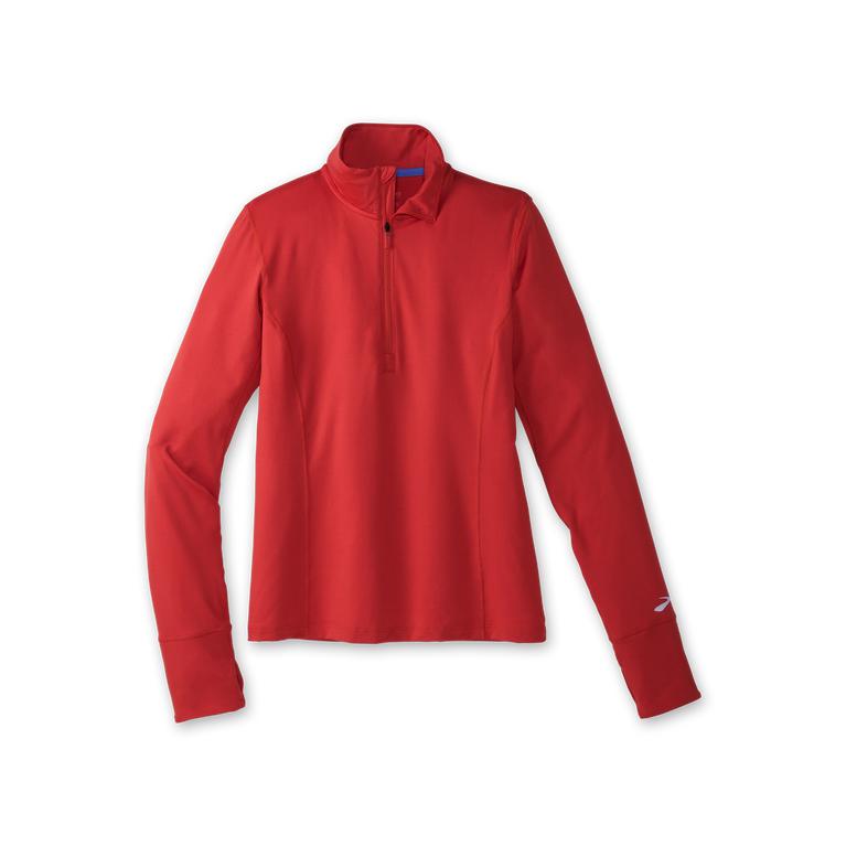 Brooks DASH 1/2 ZIP Running Jackets Womens Sale - Jamberry/Red (VUF538729)